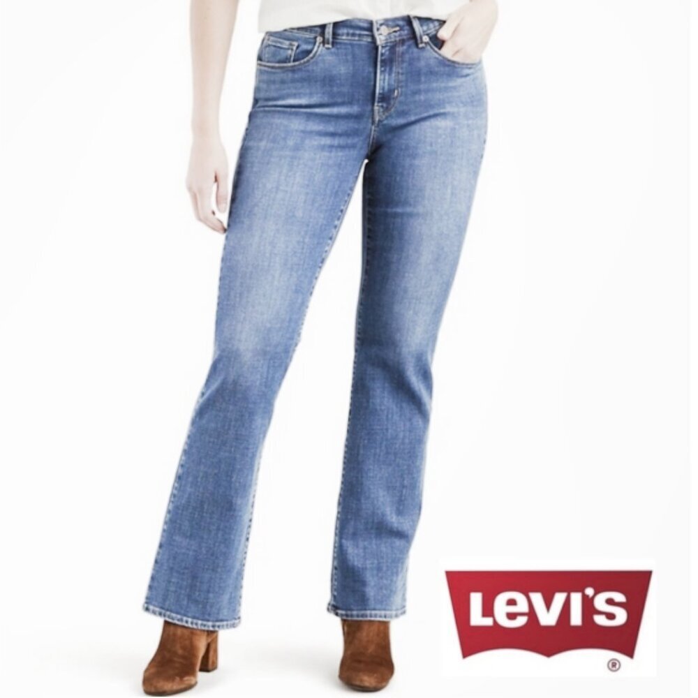 Levi's 515 Nouveau Bootcut Jeans Light Blue‎ Wash Size 8 Vintage
